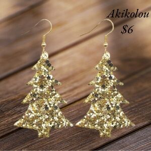 Akiko Sparkling Gold Tree Earrings